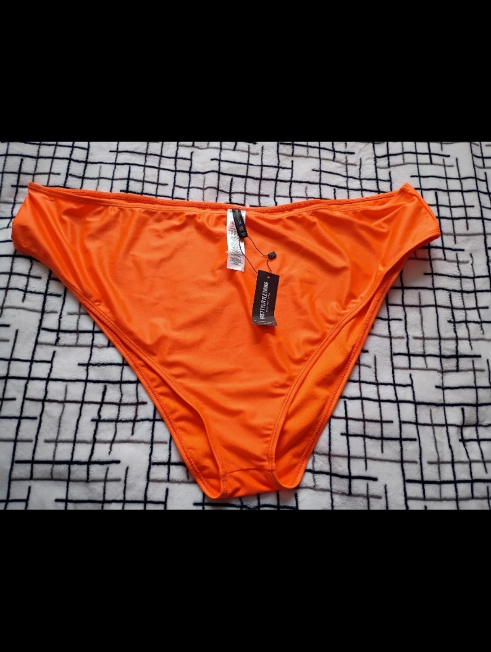 PrettyLittleThing US Size 26 Orange High Waist Bikini Bottoms UK Size 30